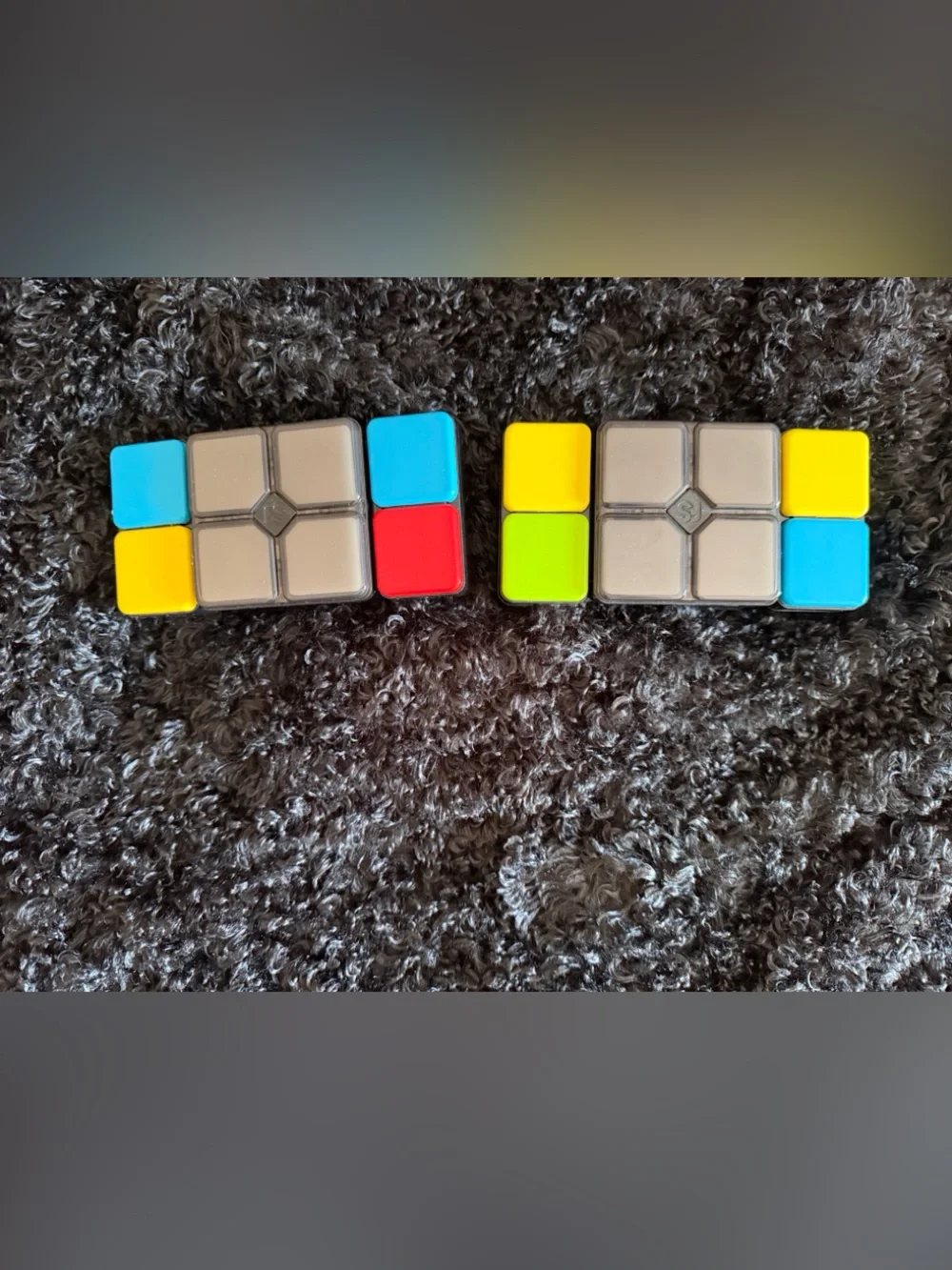2-Pack Mini Puzzle Cubes with Bright Color Tiles